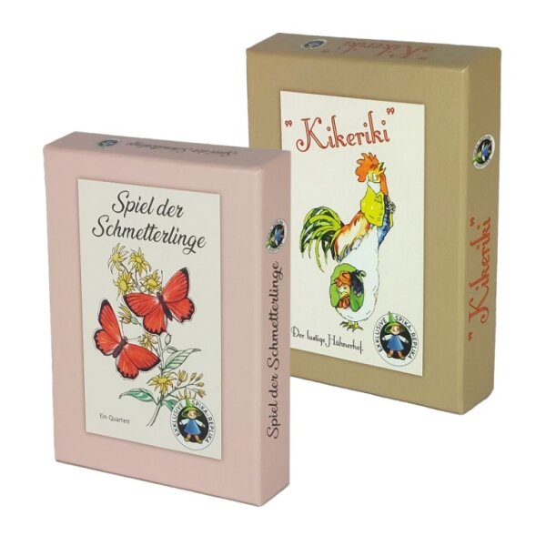 Spika Kartenspiel Set Spiel der Schmetterllinge + Kikeriki